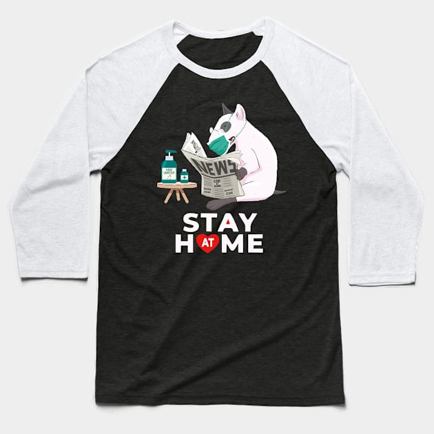 stay at home dog Baseball T-Shirt by hadlamcom